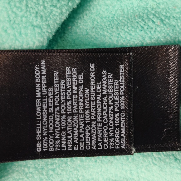 The North Face Mint Green And Gray Light Jacket Fleece Lined Girls Large 14/16 - Picture 13 of 14